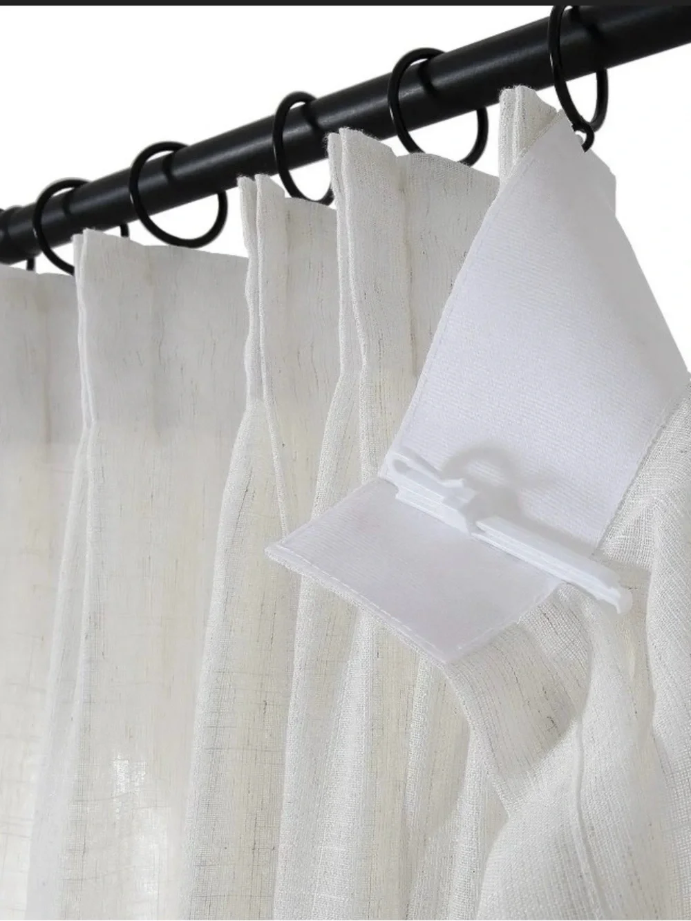 Two Pages Natural Pinch Pleat Window Curtain - Cream 52W X 120L 2 panels